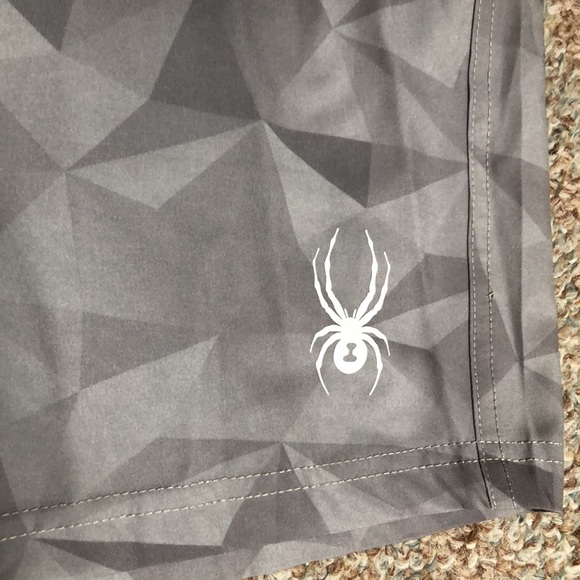Spyder Mens Swim Trunk Shorts Gray Tristar size XXL - Picture 2 of 9
